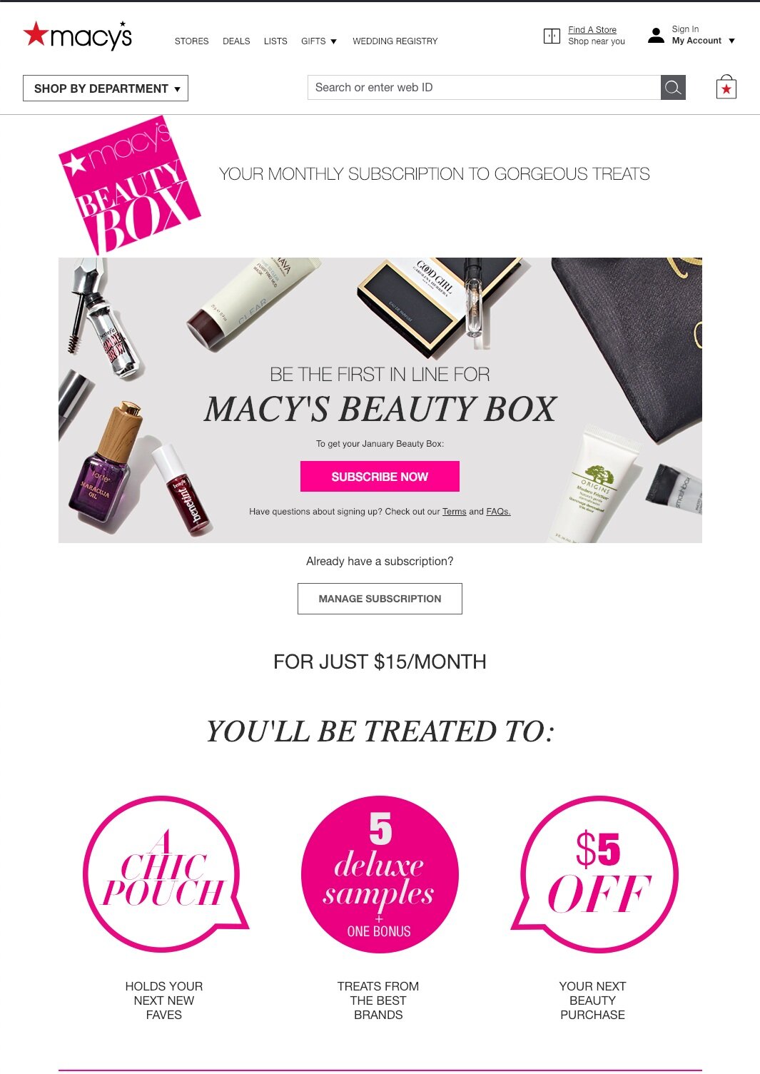 Macy's Beauty Box